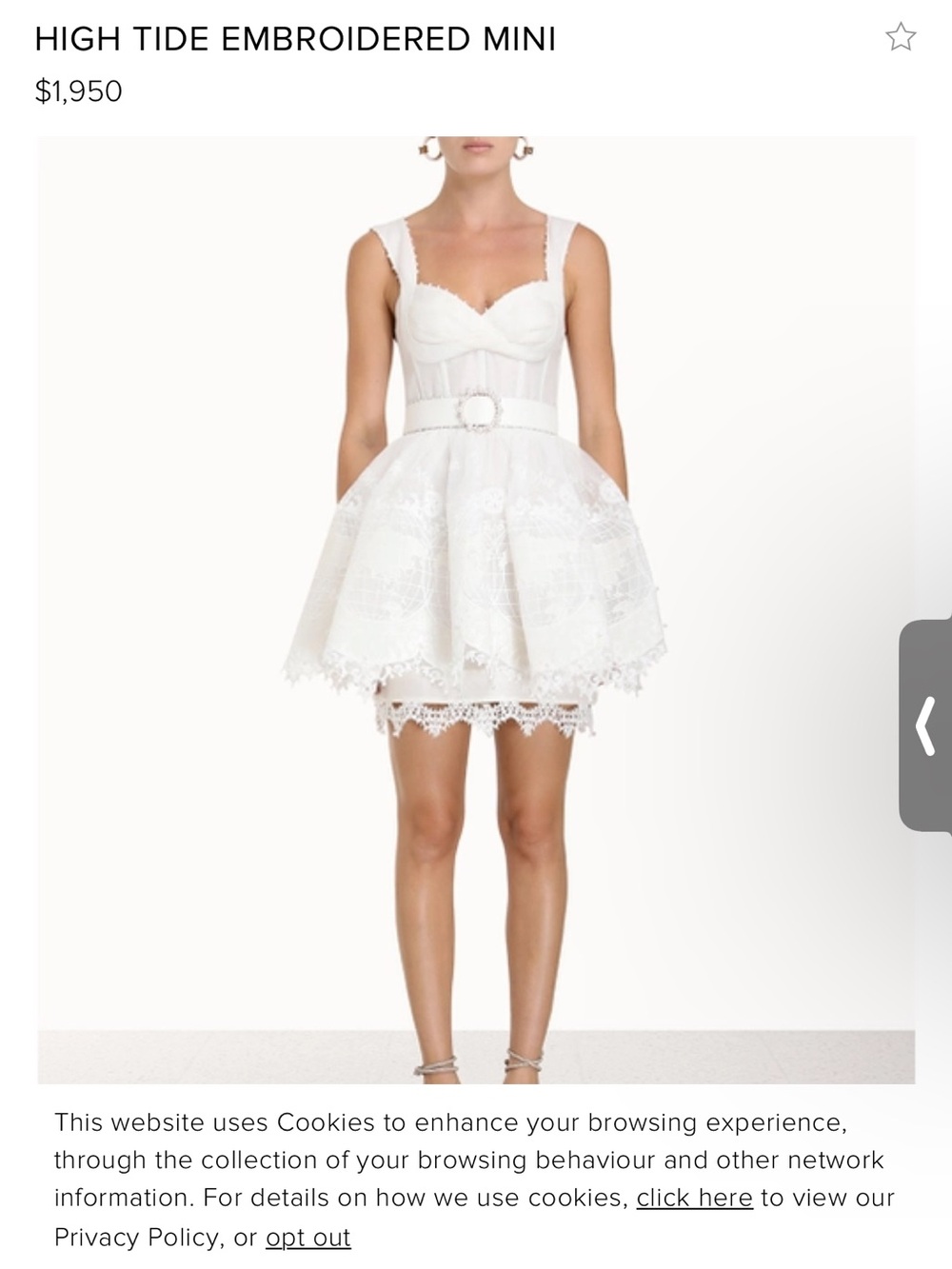 Zimmermann High Tide Embroidered White Mini Dress - Picture 4 of 7